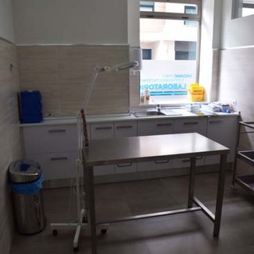 Clínica Veterinaria Campoamor mesa metalica para cirugías